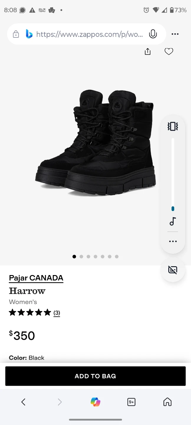Pajar CANADA Harrow Women's Winter Boots - Black