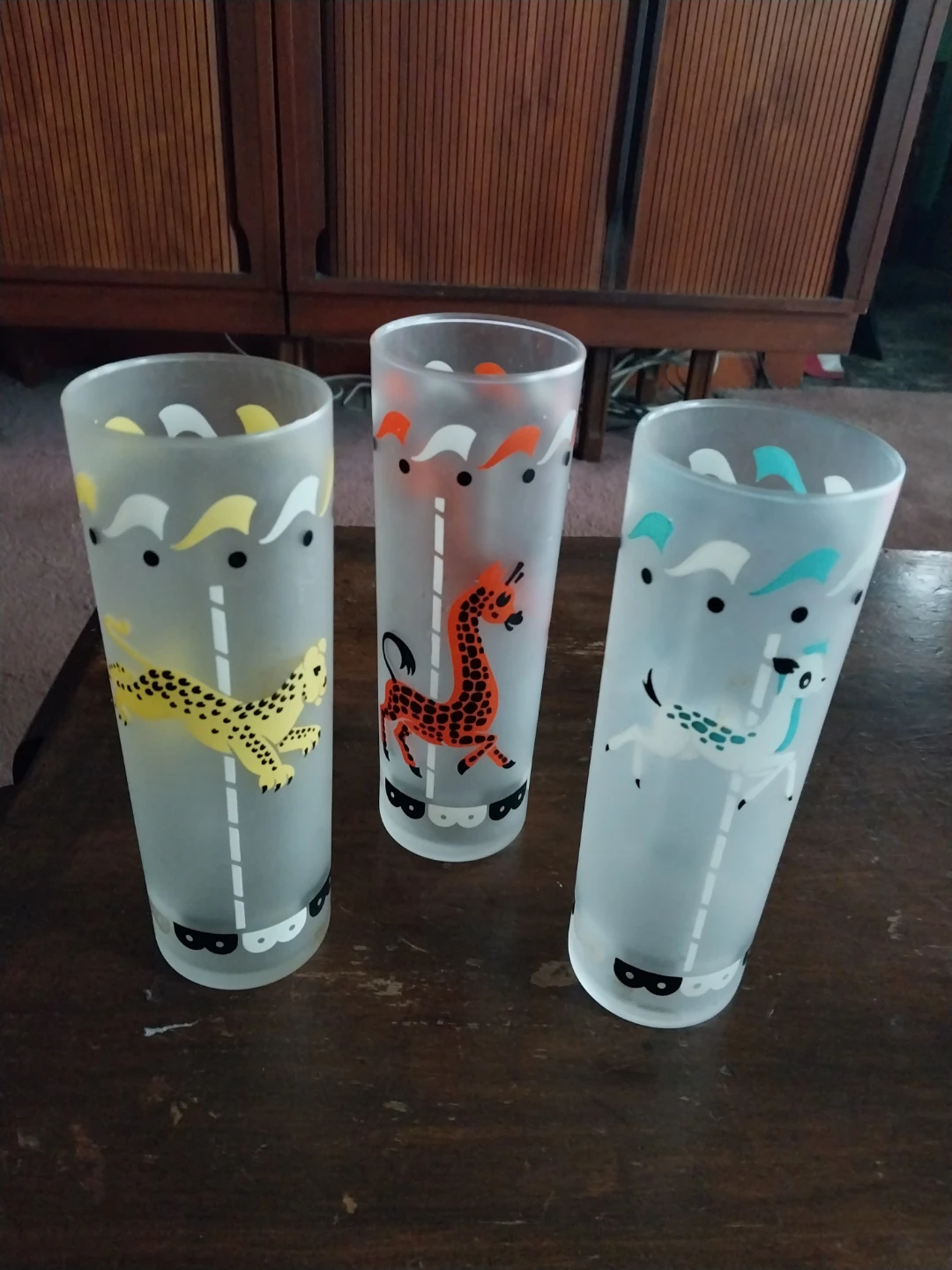 🏆Vintage Libby Tall Carousel Tumblers🏆