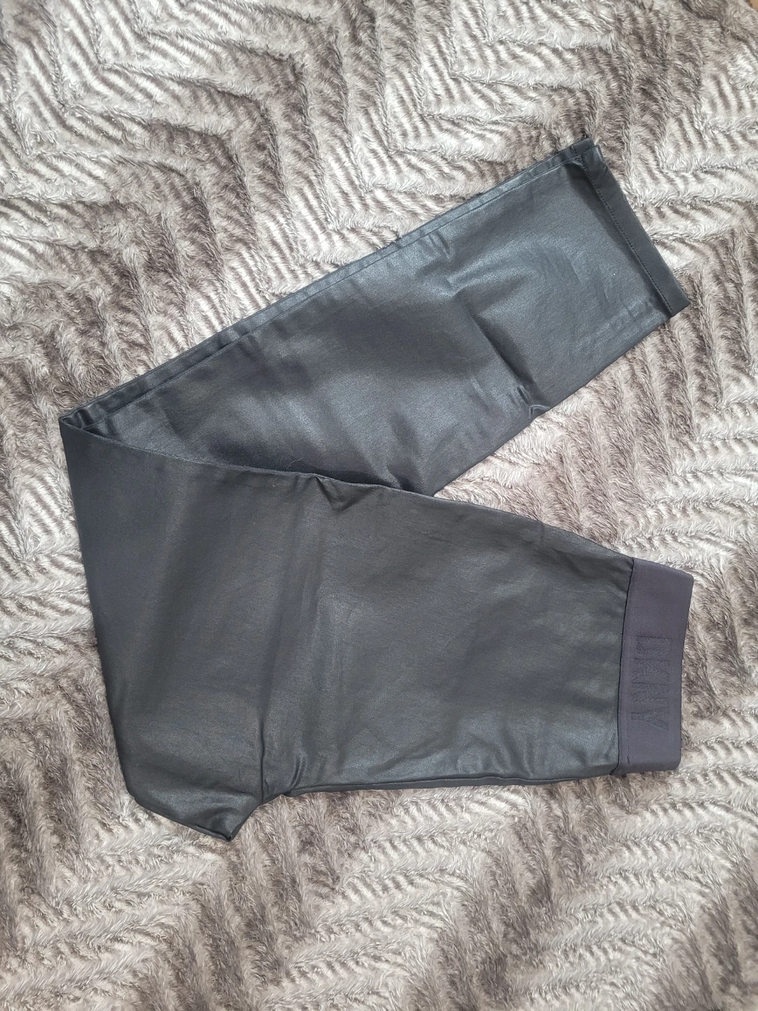 DKNY Black Faux Leather Leggings