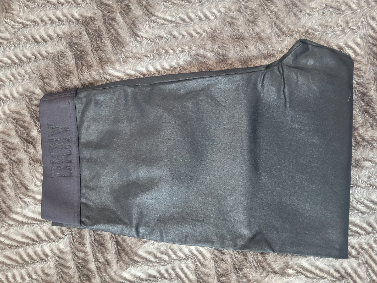 DKNY Black Faux Leather Leggings - photo 3