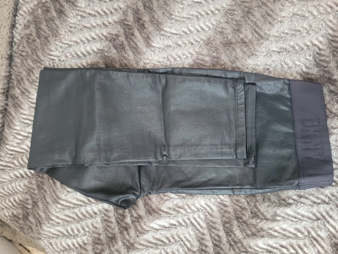 DKNY Black Faux Leather Leggings - photo 4