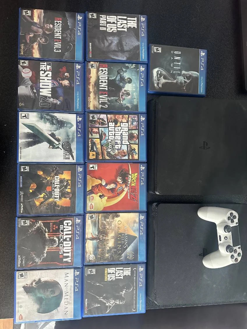 2 PlayStation 4 Consoles with Games and Controllers - photo 2