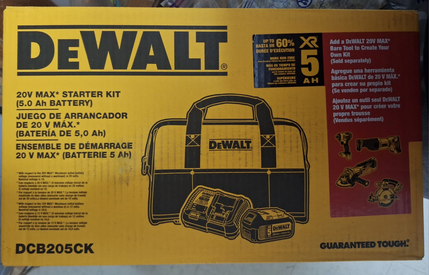 DeWalt 20V MAX Starter Kit DCB205CK 5.0 Ah Battery - photo 2