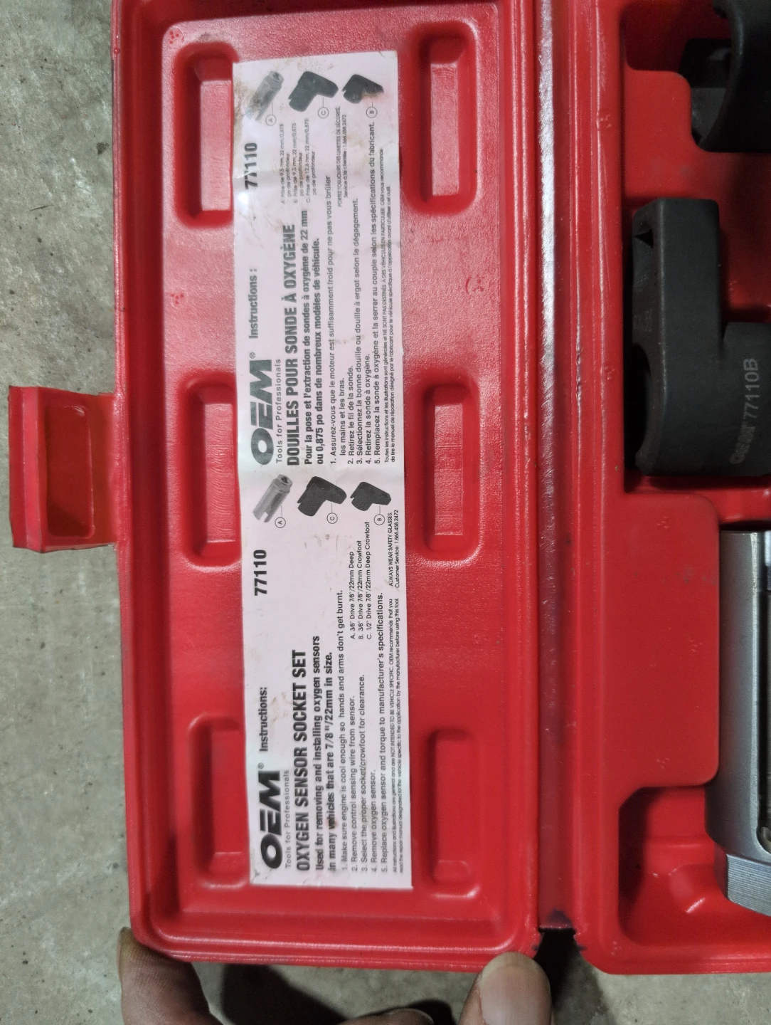 OEM Oxygen Sensor Socket Set 77110 - photo 2