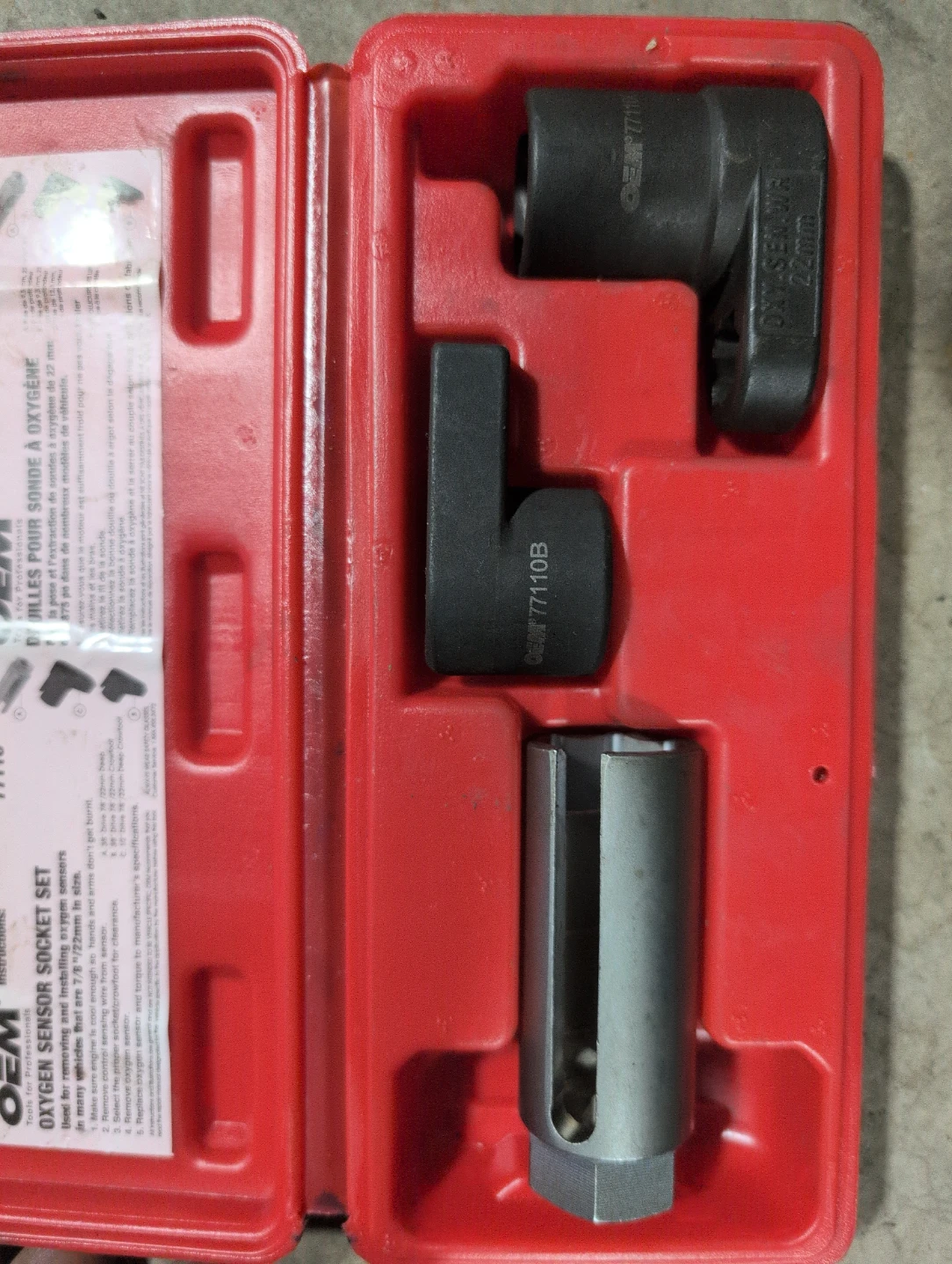 OEM Oxygen Sensor Socket Set 77110 - photo 3