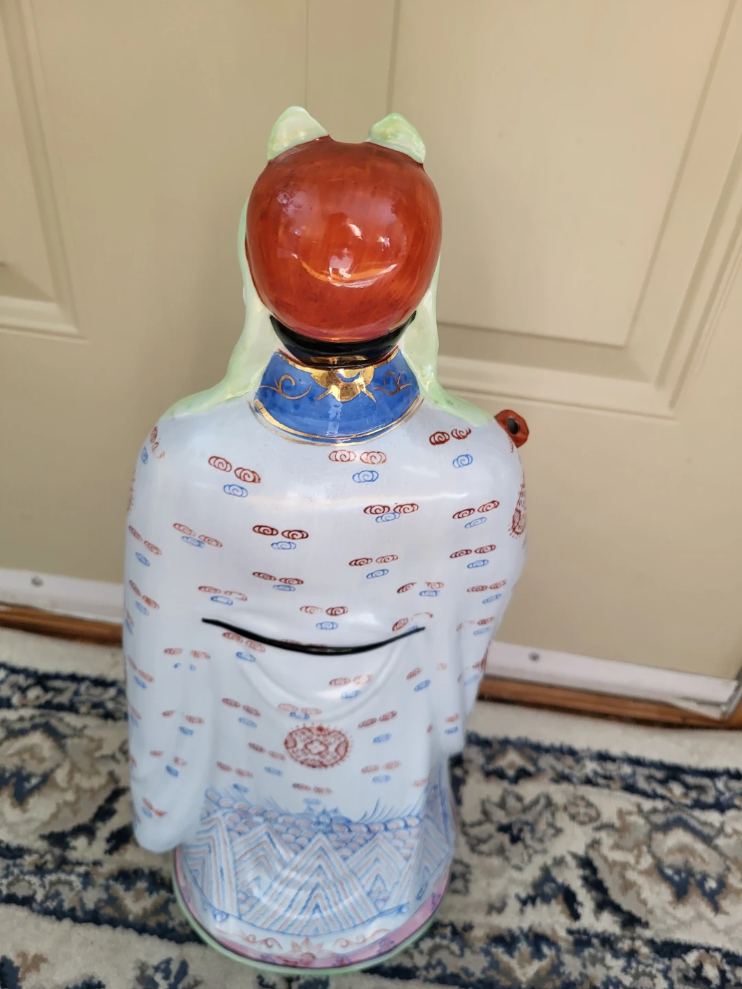 Large Chinese Porcelain Scholar Figurine - photo 5