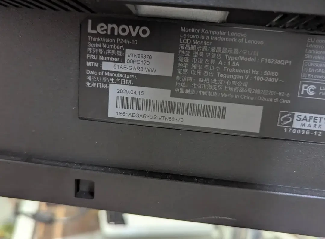 Lenovo ThinkVision P24h-10 23.8" QHD Monitor - photo 3