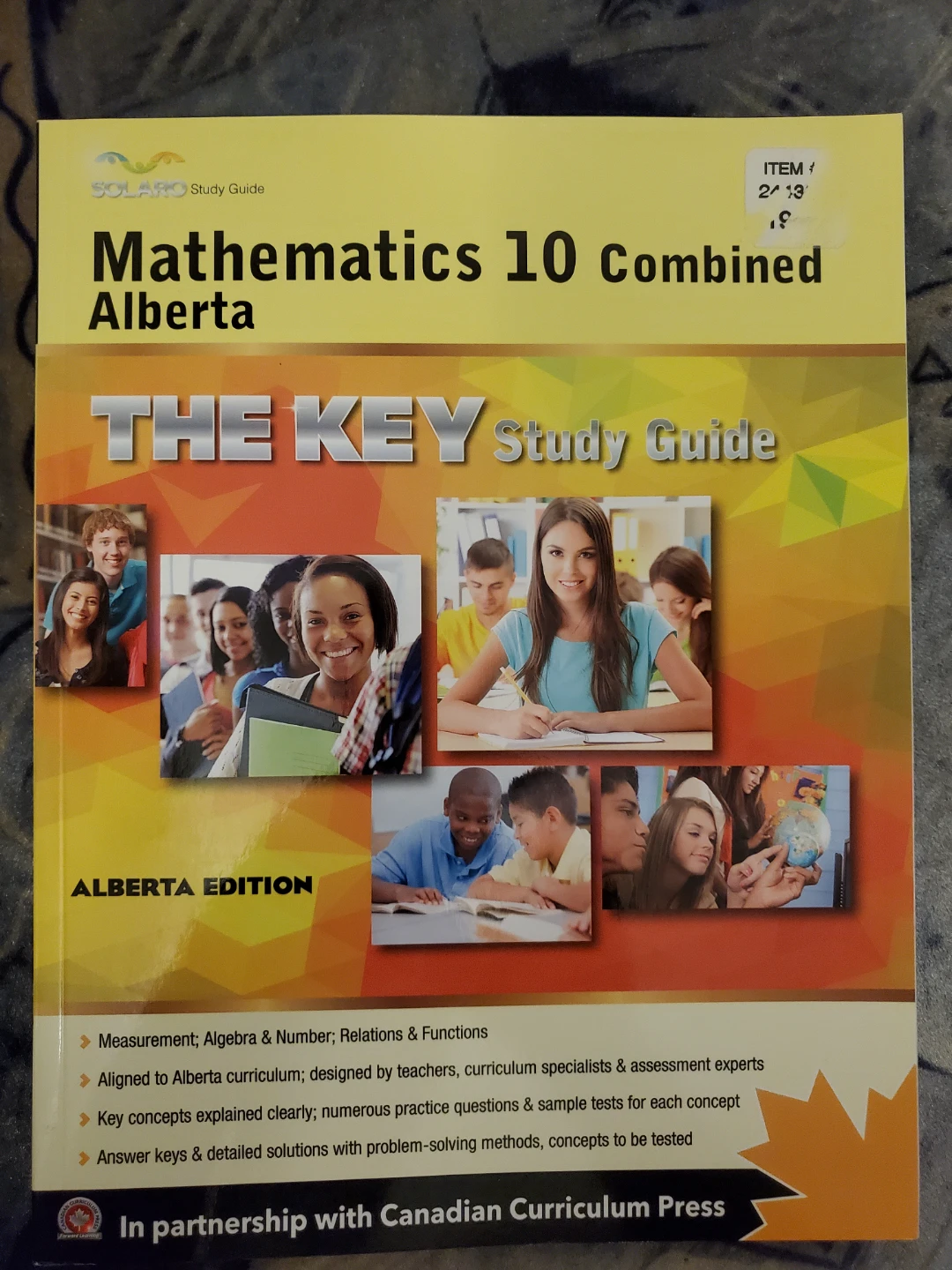 SOLARO Mathematics 10 Combined Alberta The Key Study Guide