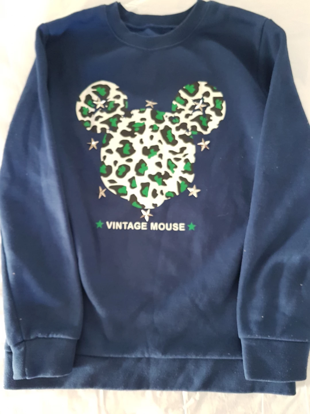 Navy Blue Vintage Mouse Sweatshirt - photo 3