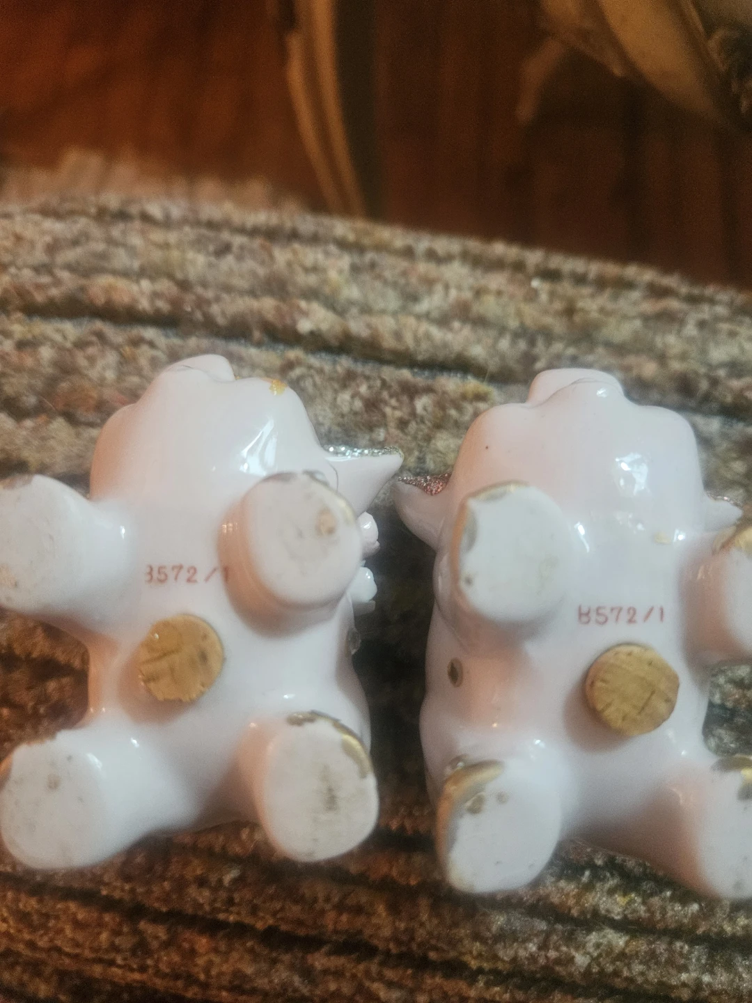 Pink Ceramic Pig Figurines Collectible 70s - photo 3