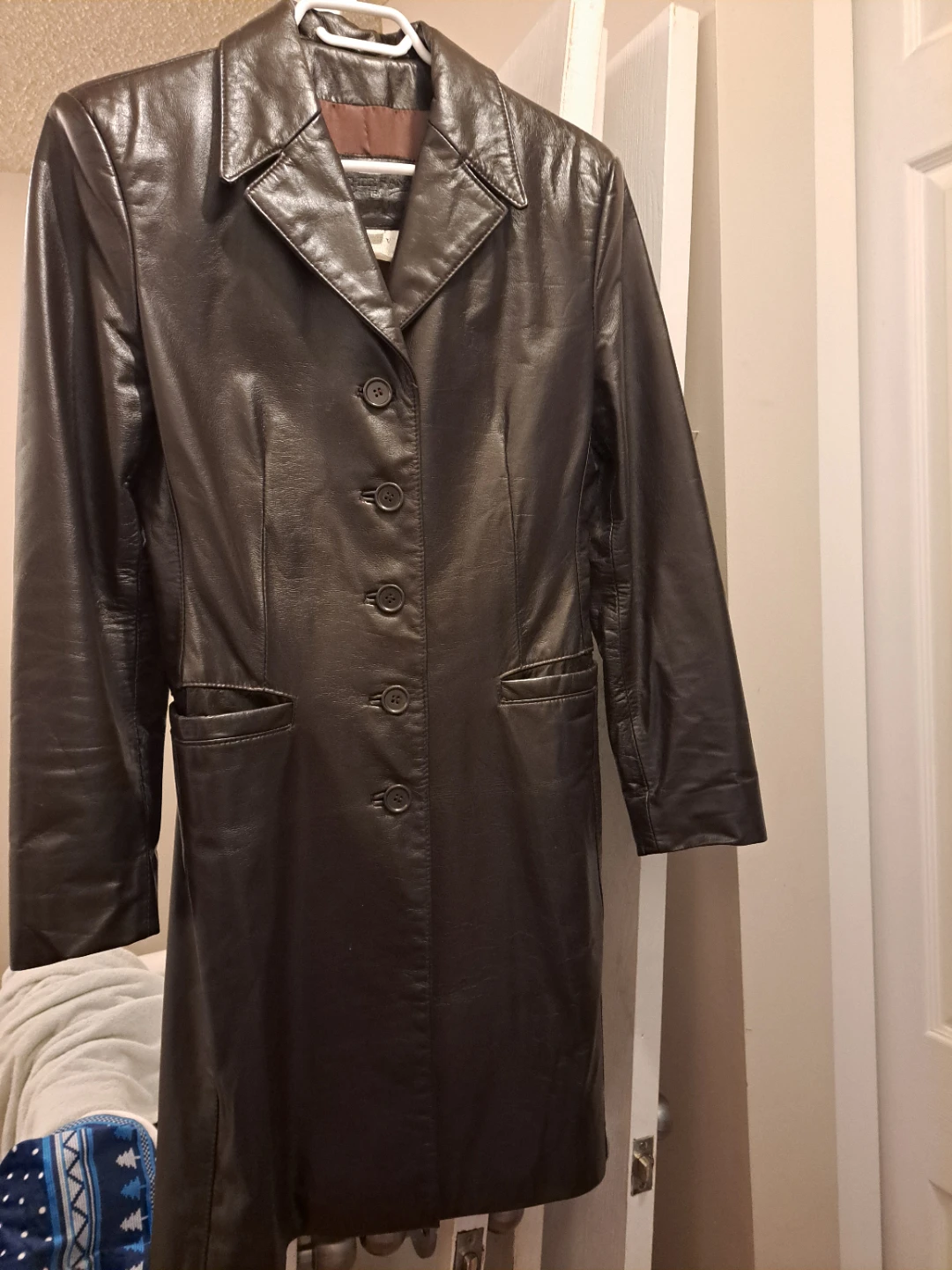 Brown Leather Long Coat