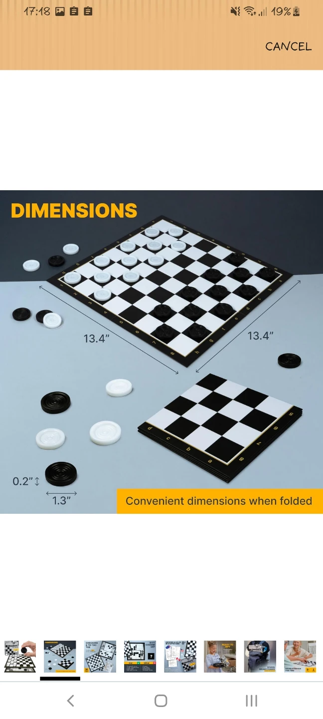 Large Checkers & Tic Tac Toe Board Game 🌱 - photo 5