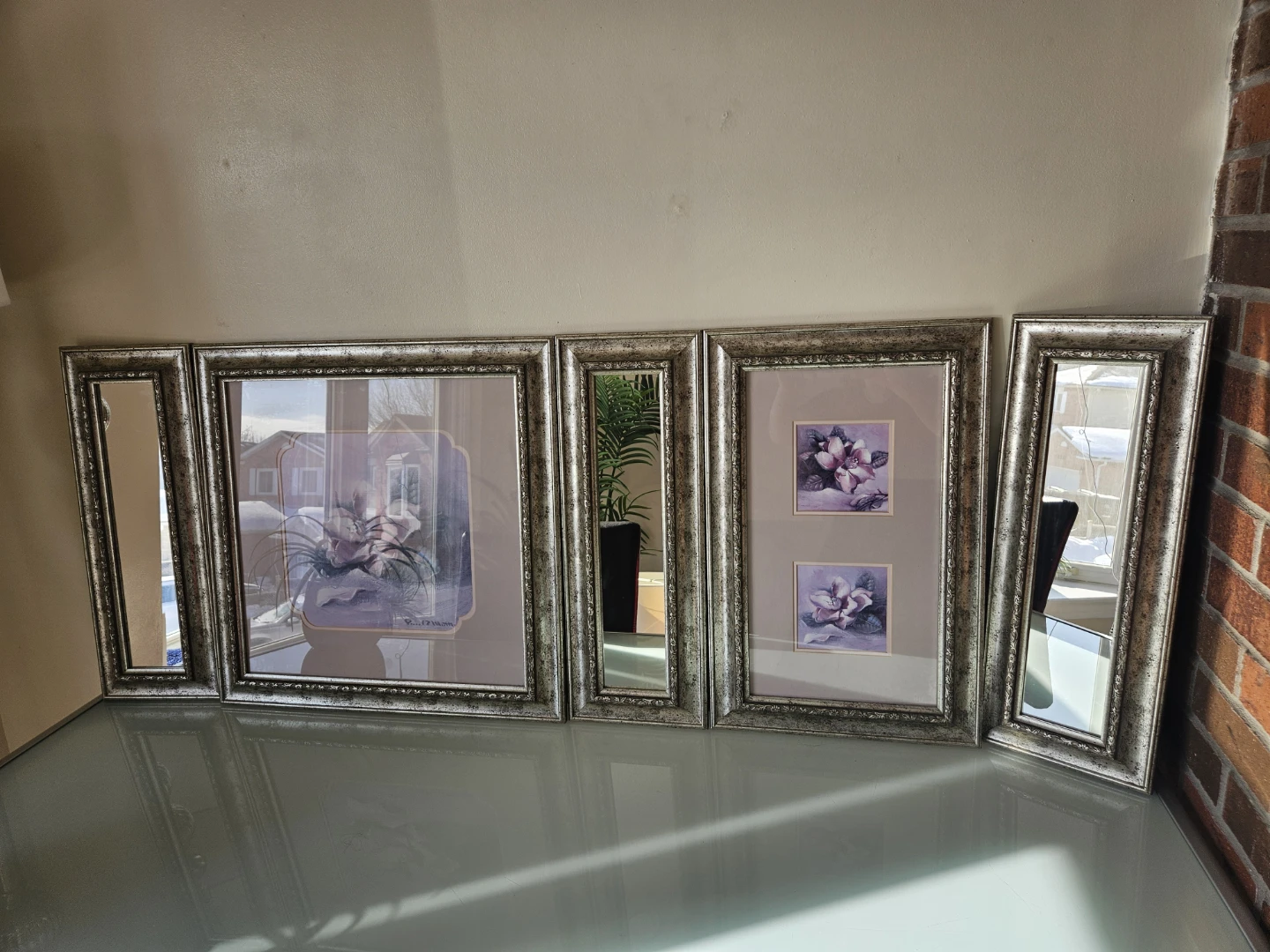 Set of 5 Decorative Mirrors and Art Frames - photo 3