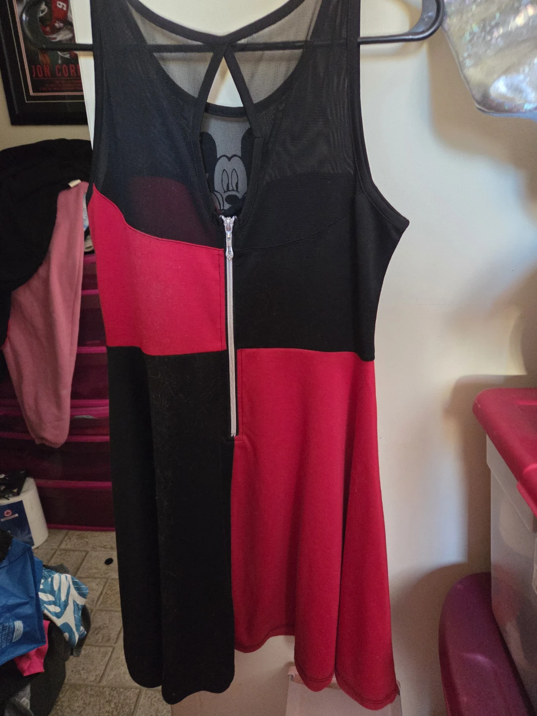 Women's Harley Quinn Inspired Dress with Mickey Mouse Detail - photo 2
