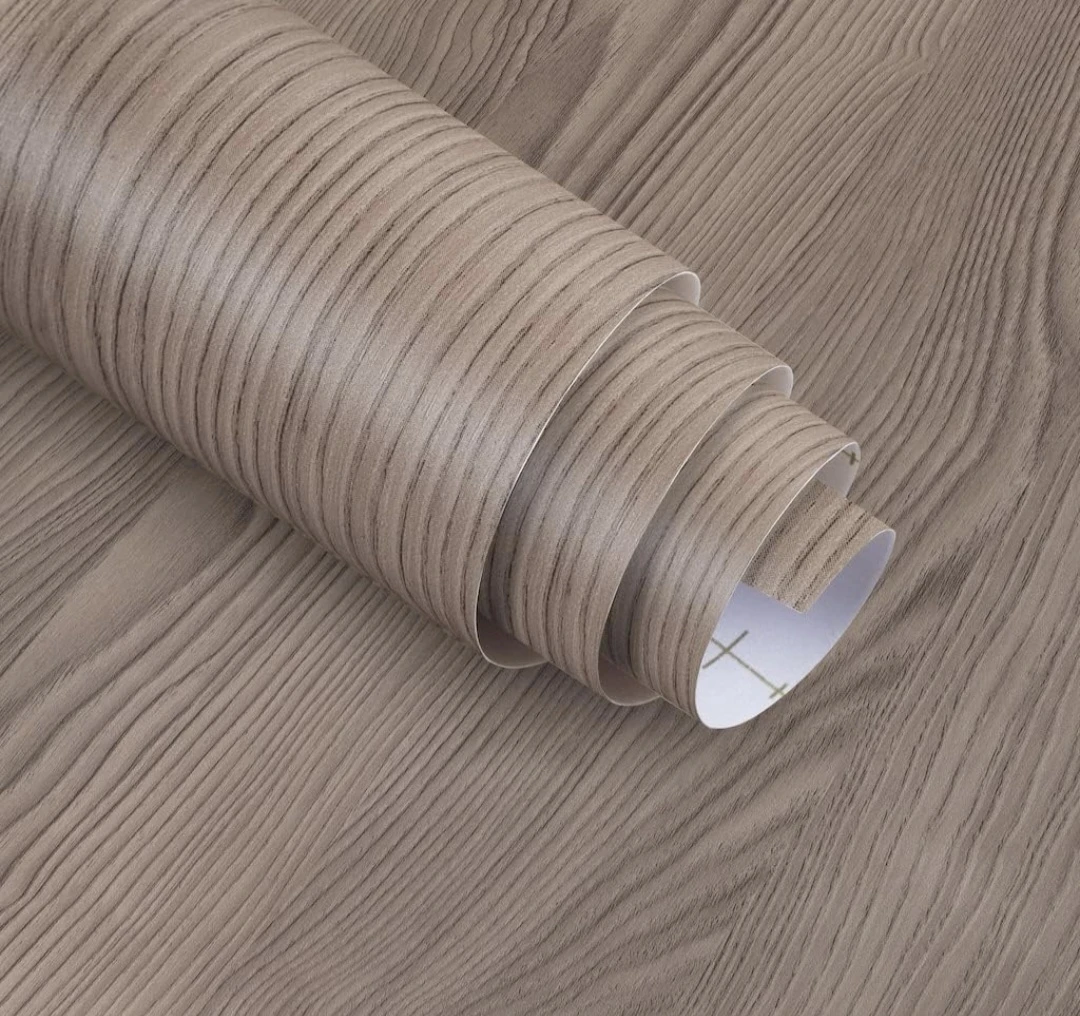 Brown Wood Grain Peel and Stick Wallpaper, Vinyl 16"x79"