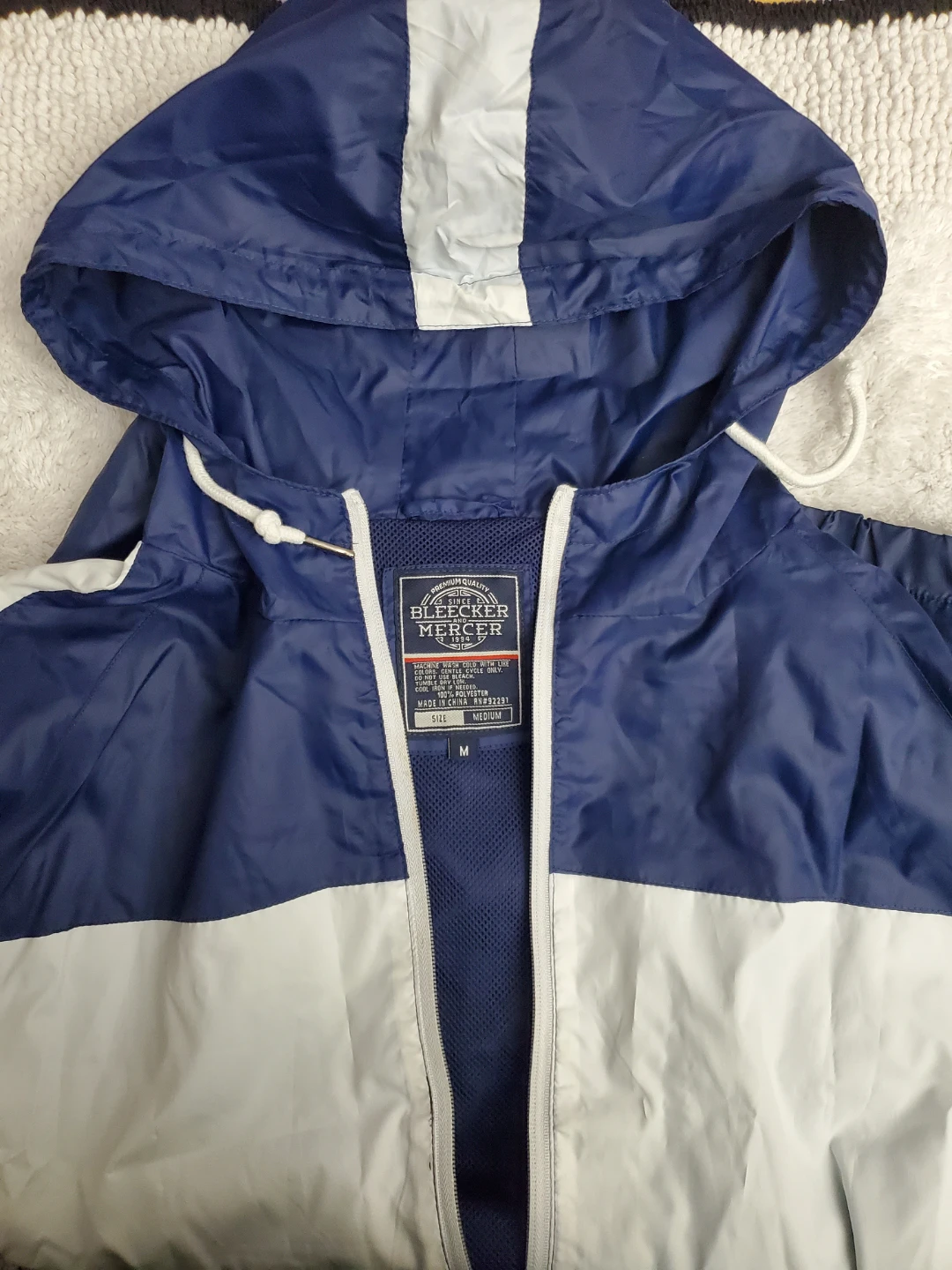 Bleecker & Mercer Windbreaker Jacket Size Medium 🏆