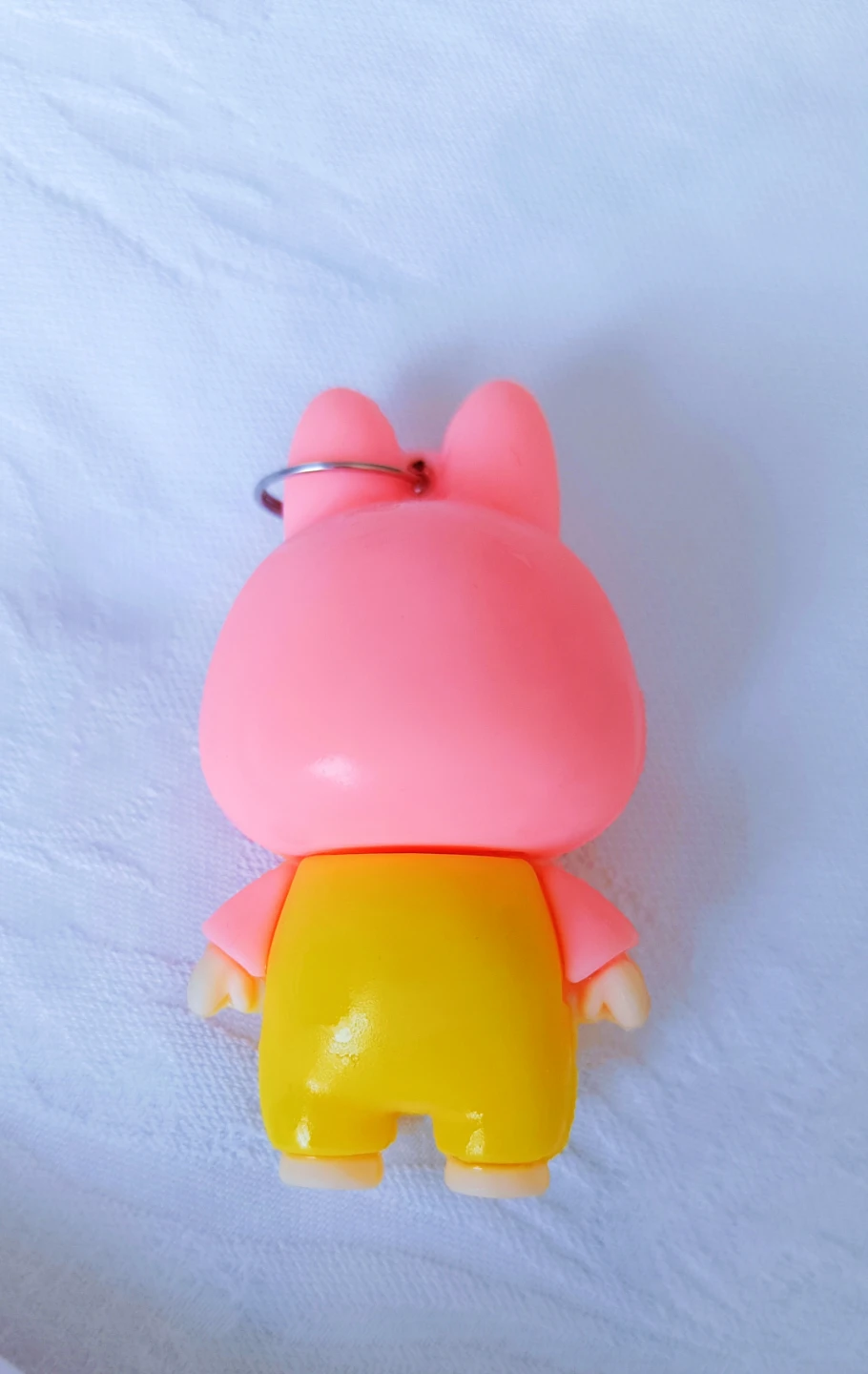 Pink & Yellow Labubu Keychain - photo 2