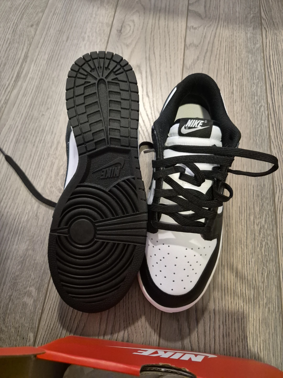 Nike Dunk Low Panda Black White Sneakers - photo 3