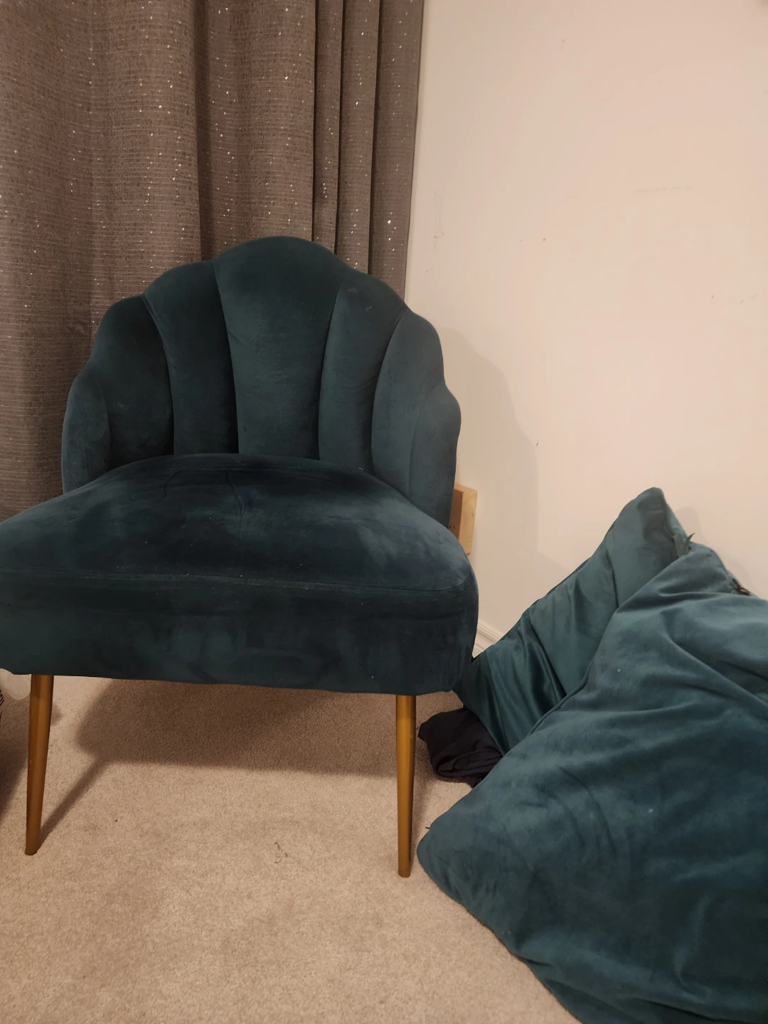 Teal Velvet Accent Chair