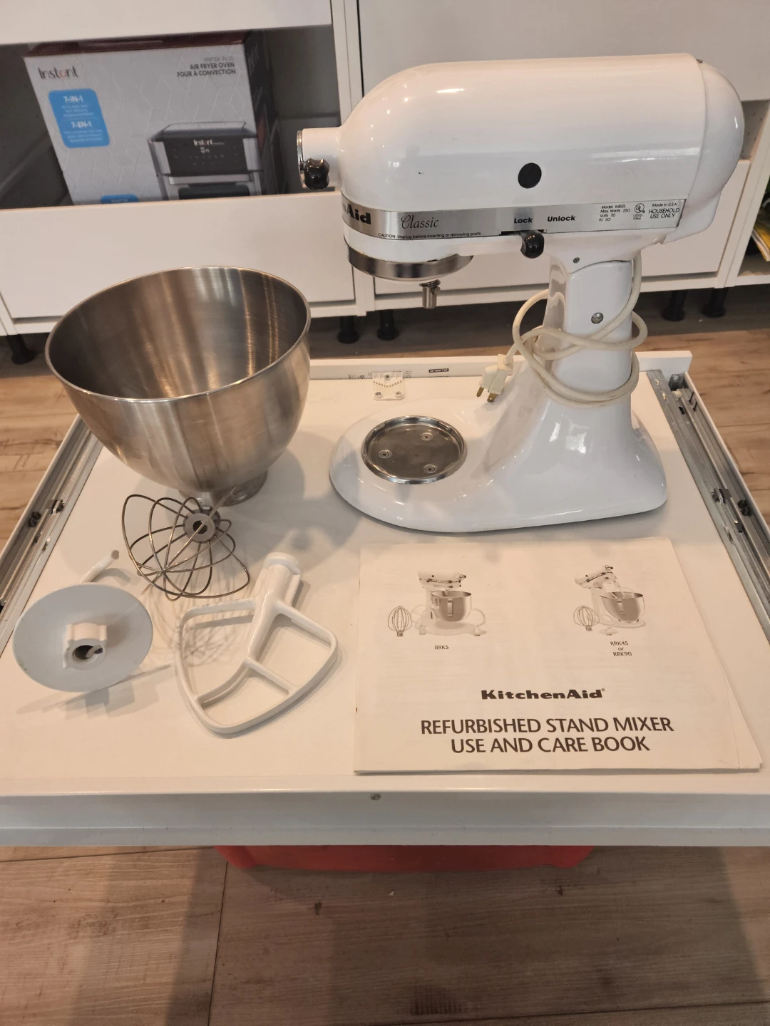 KitchenAid Classic White Stand Mixer with Attachments