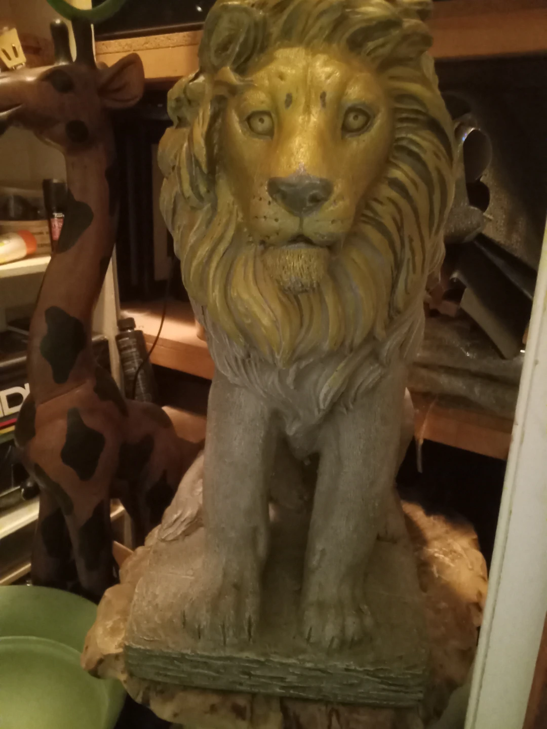 Lion Statues and Framed Art - photo 3