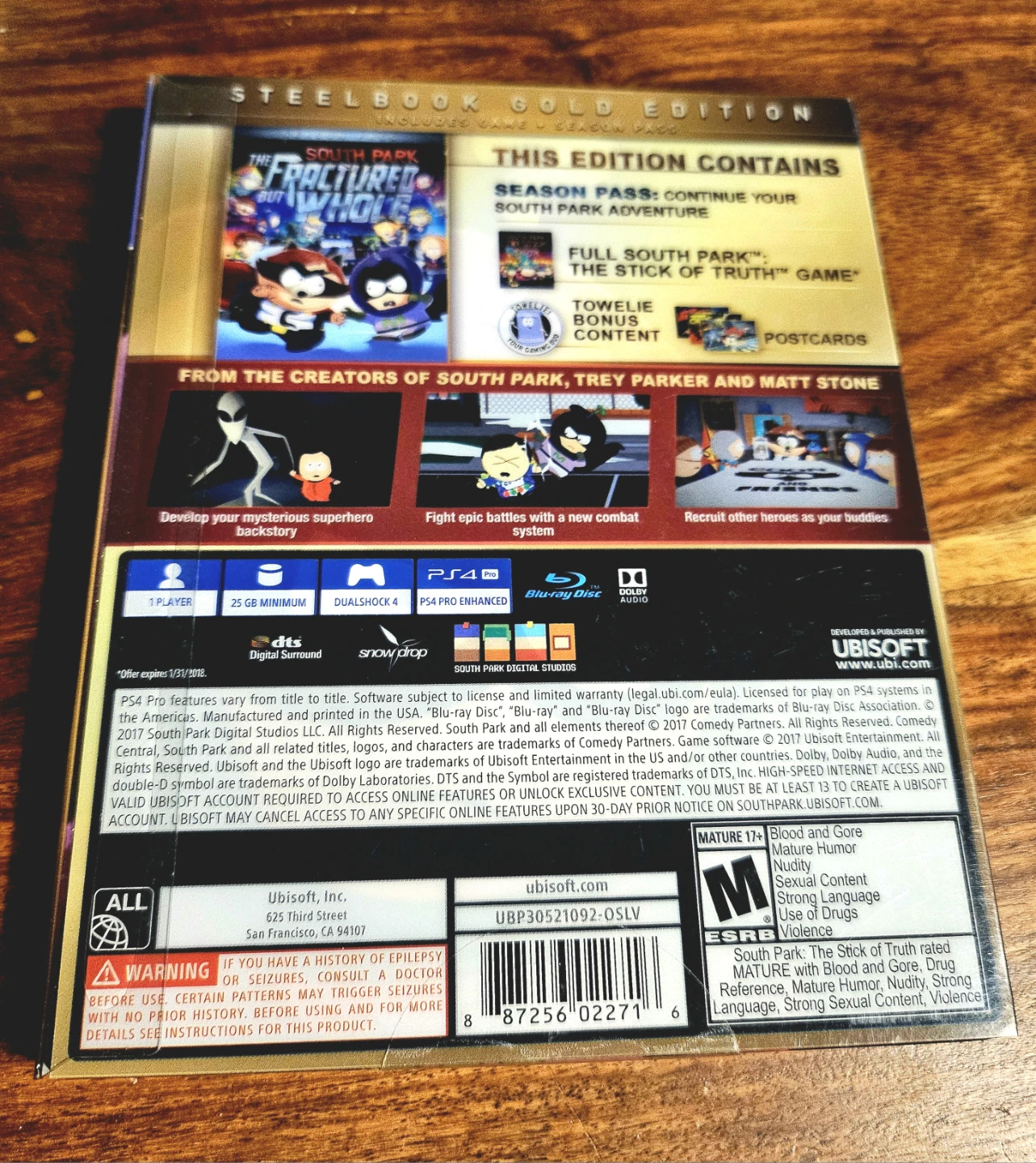 SEALED South Park: The Fractured But Whole Steelbook PS4 - photo 2