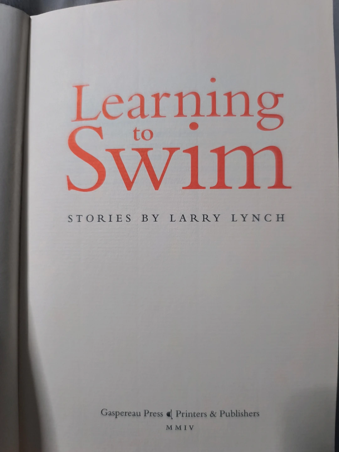 Learning to Swim Stories by Larry Lynch - photo 3