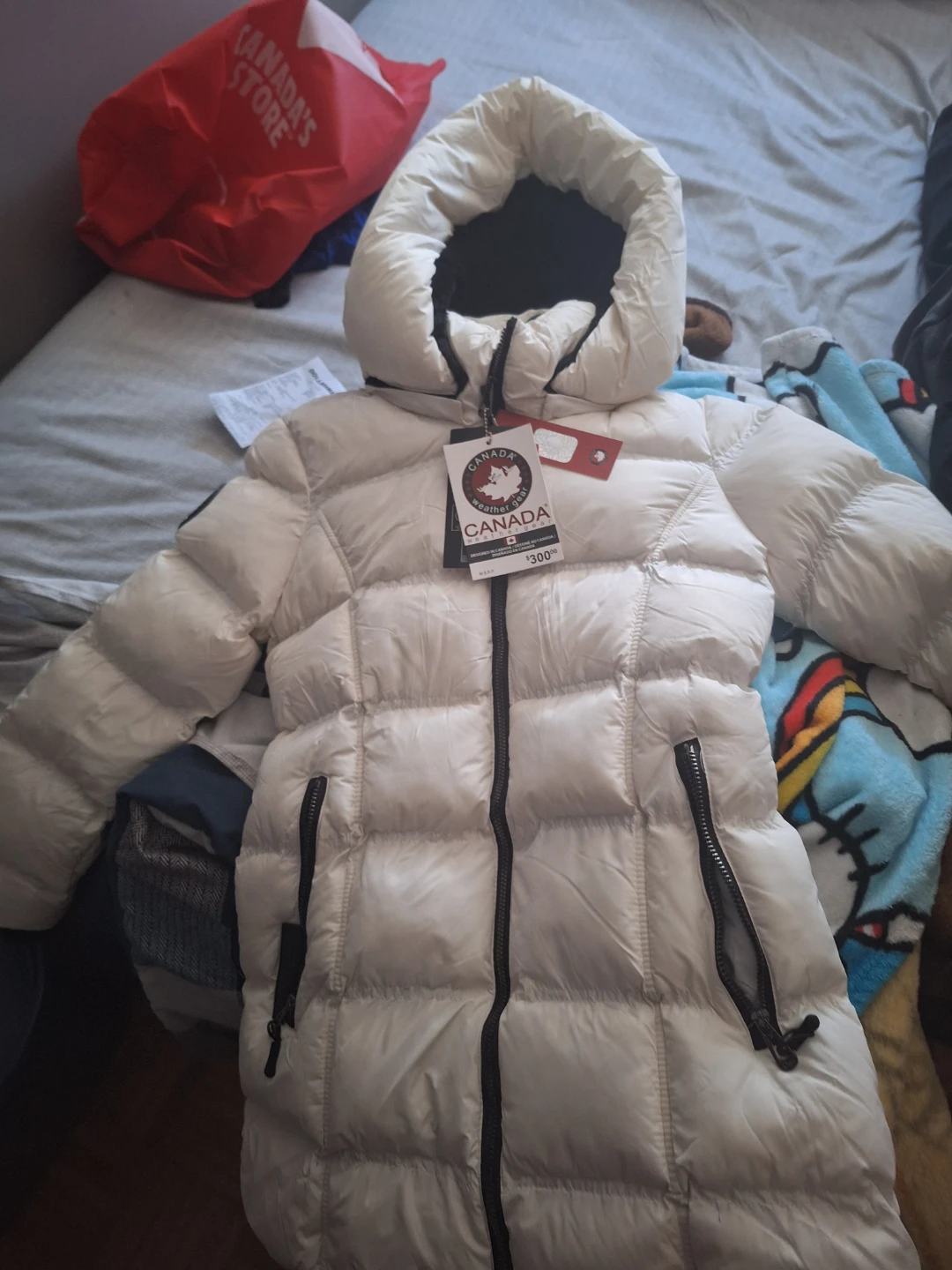 Canada Weather Gear Puffer Jacket - White - Size S/P - photo 4
