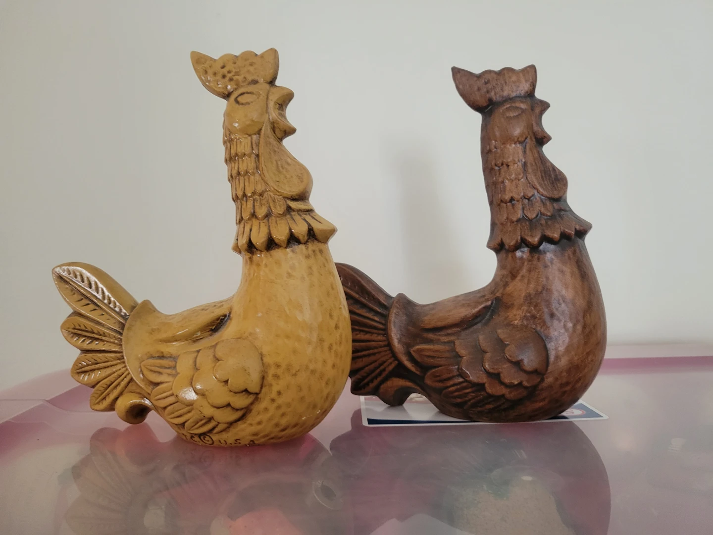 Vintage Ceramic Rooster Figurines (Set of 2)