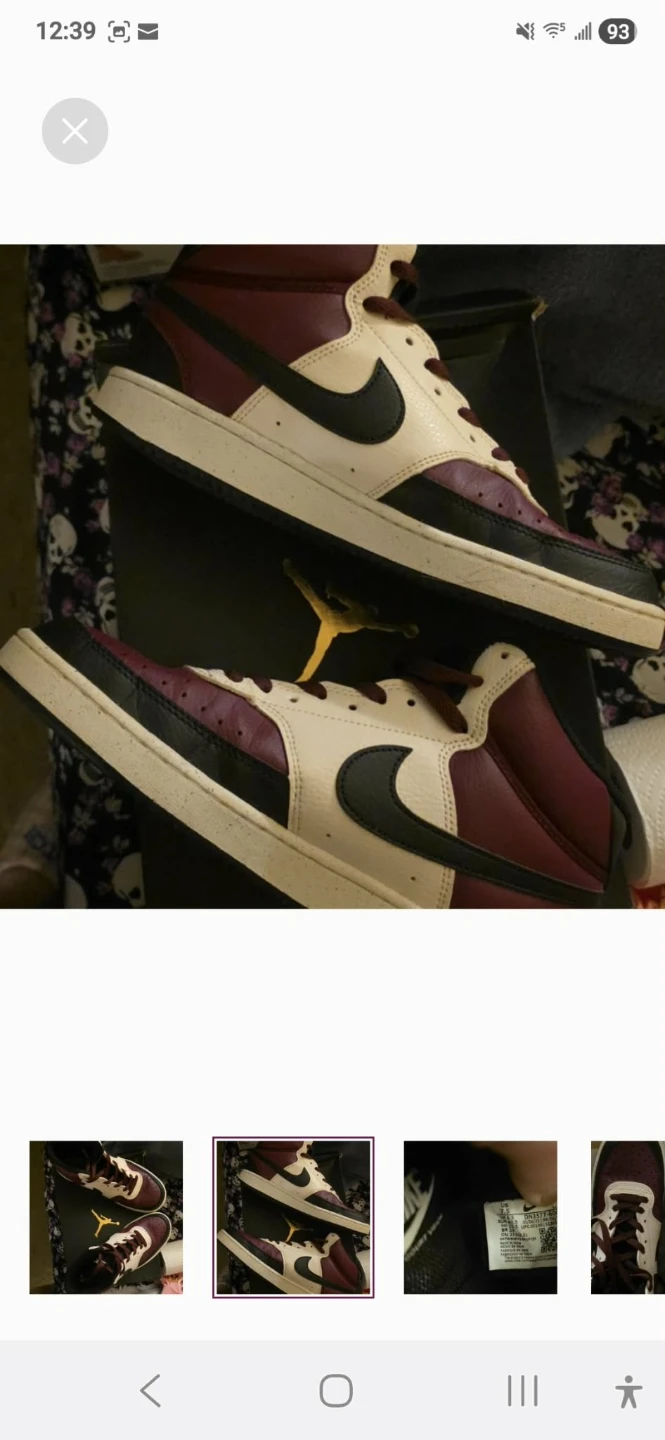 Nike Jordan 1 Mid SE Sail Light Bordeaux US 7.5 - photo 4