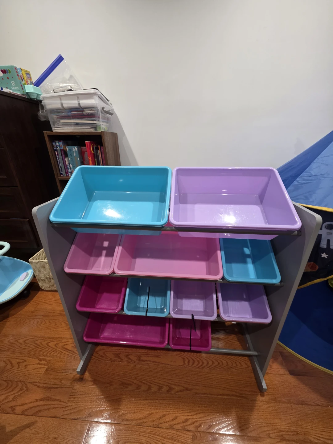 Kids Toy Organizer Storage Shelf with Bins - photo 2