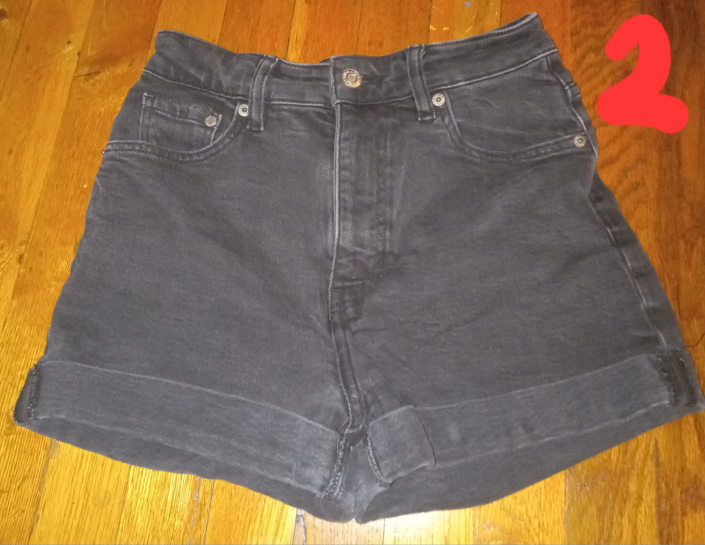 Black Jean Shorts
