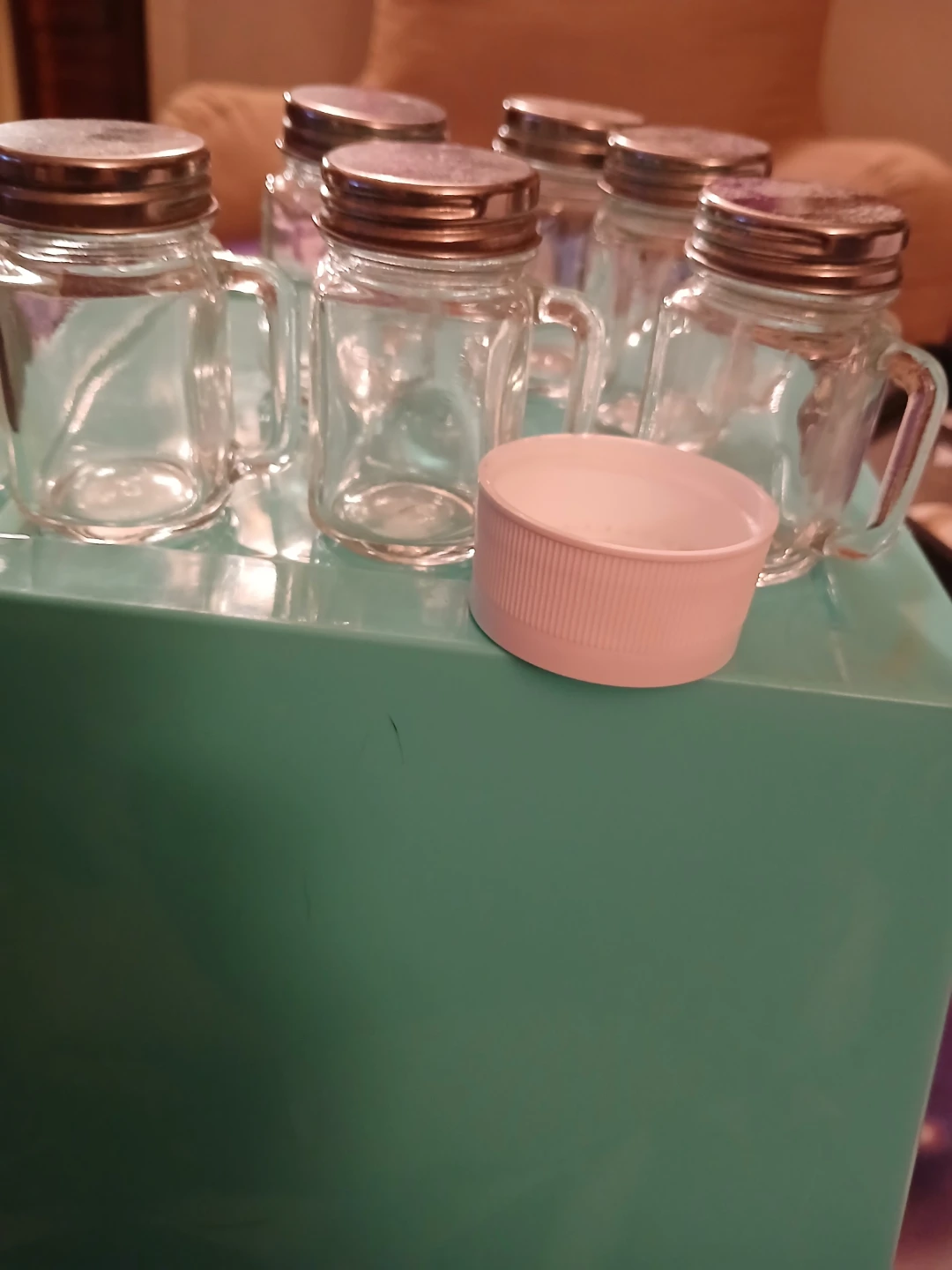 6 mini jason jars with handles - photo 3