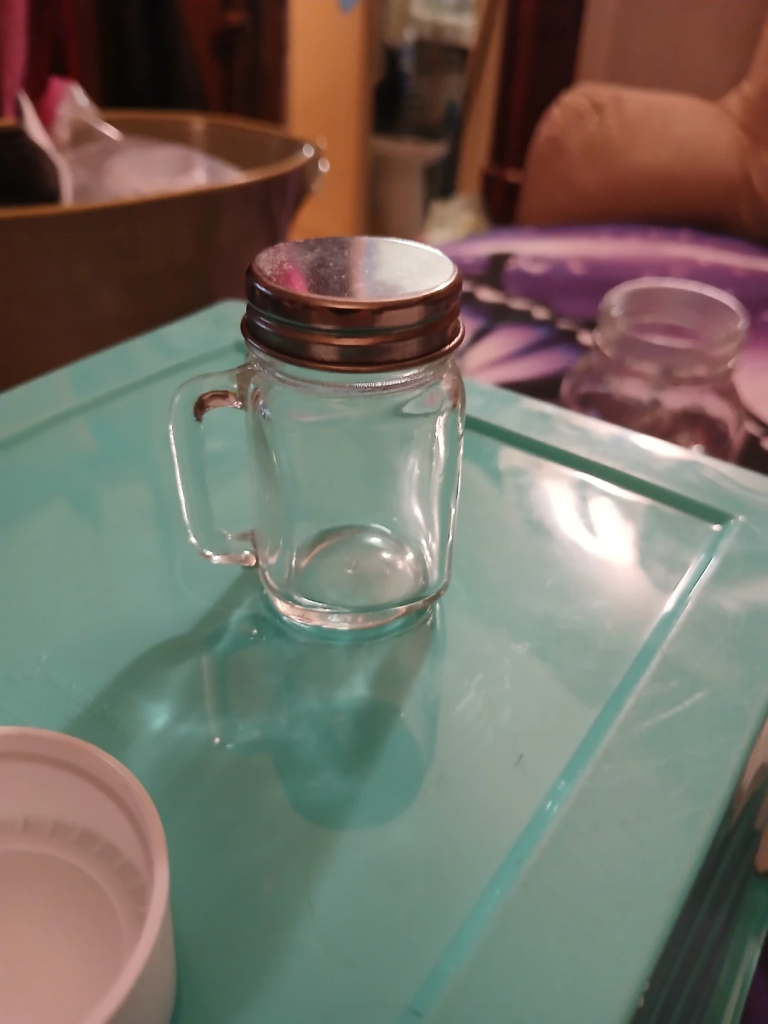 6 mini jason jars with handles - photo 4