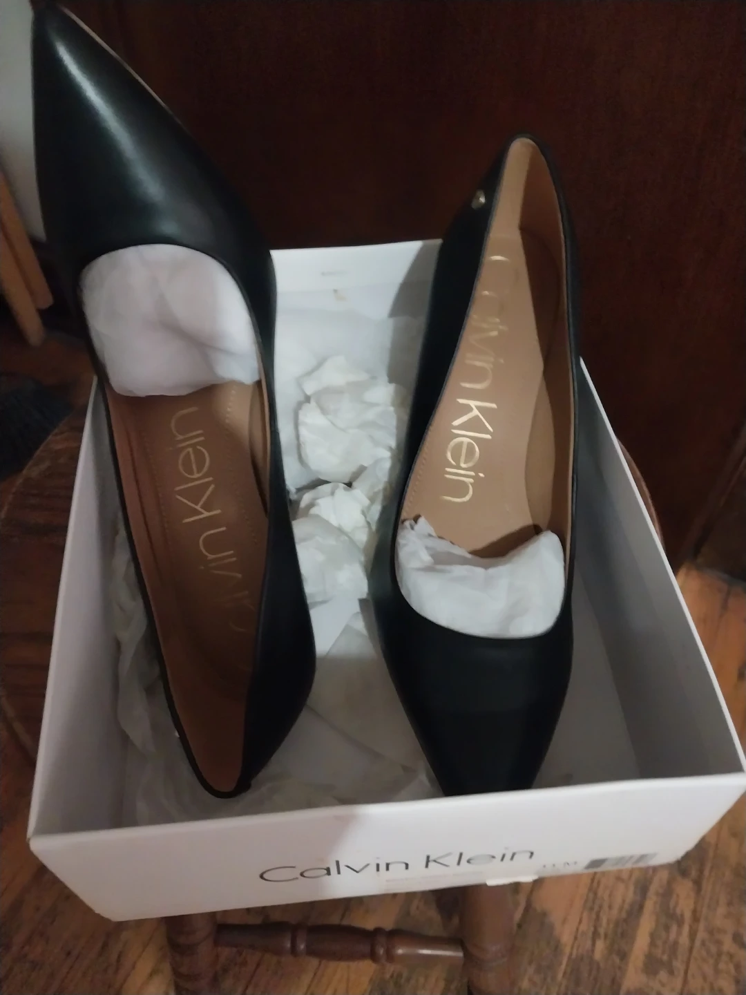 Calvin Klein Black Brady Sheep Nappa Heels - Size 11 M / EU 41.5 - photo 2