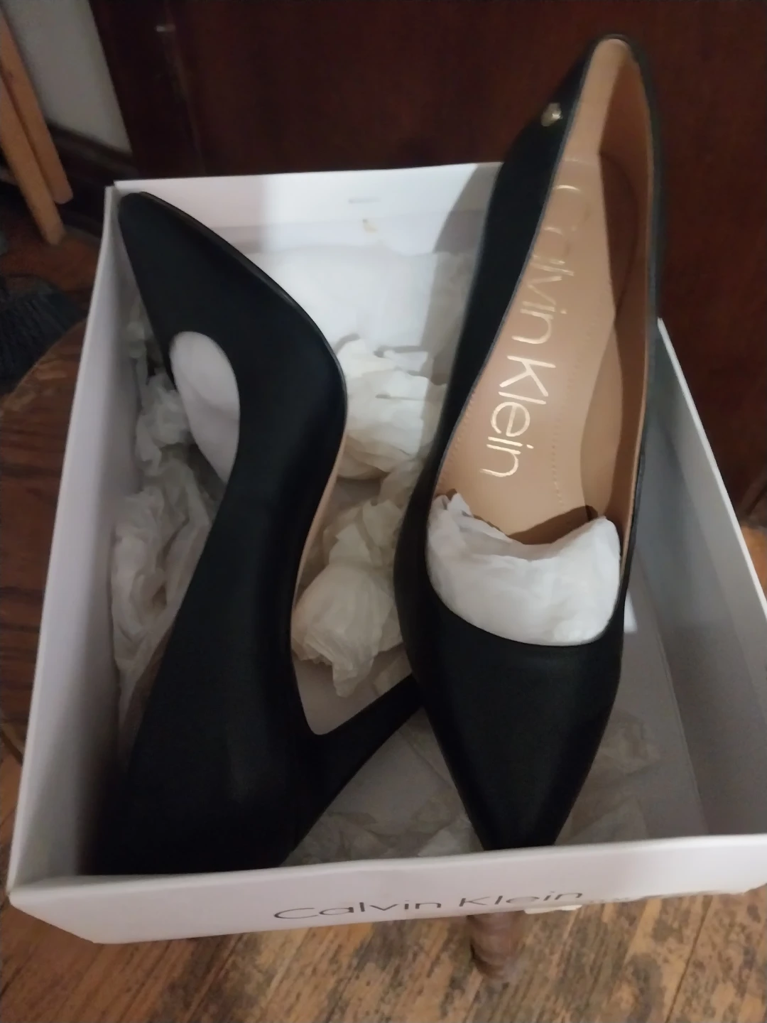 Calvin Klein Black Brady Sheep Nappa Heels - Size 11 M / EU 41.5 - photo 3