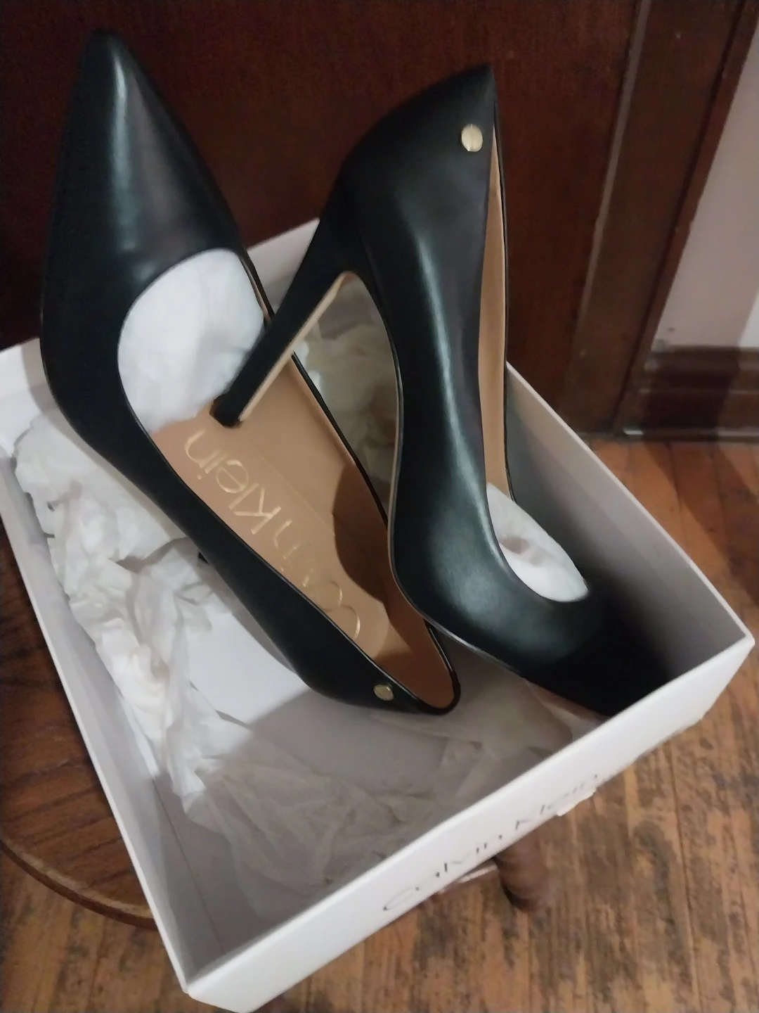 Calvin Klein Black Brady Sheep Nappa Heels - Size 11 M / EU 41.5 - photo 5