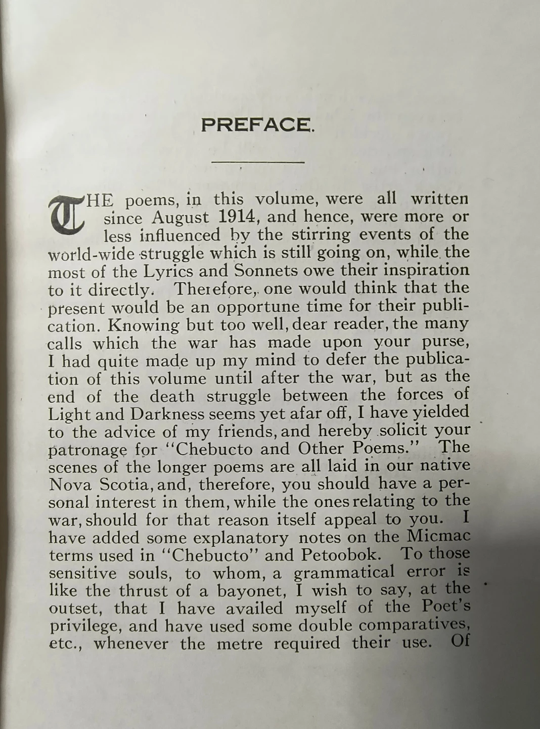 Chebucto and Other Poems, 1st edition, 1917, Canada - photo 2
