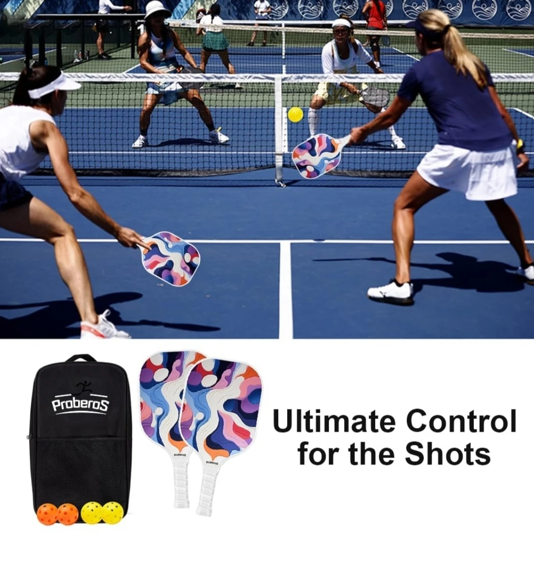 Proberos Pickleball Paddles with Bag and Balls - photo 5