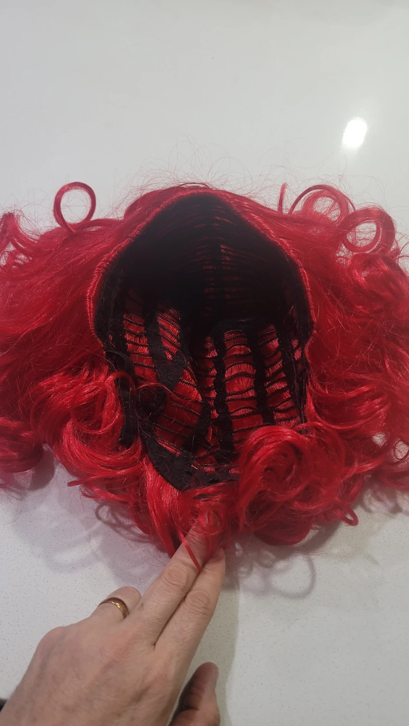 Bright Red Curly  Wig - photo 5