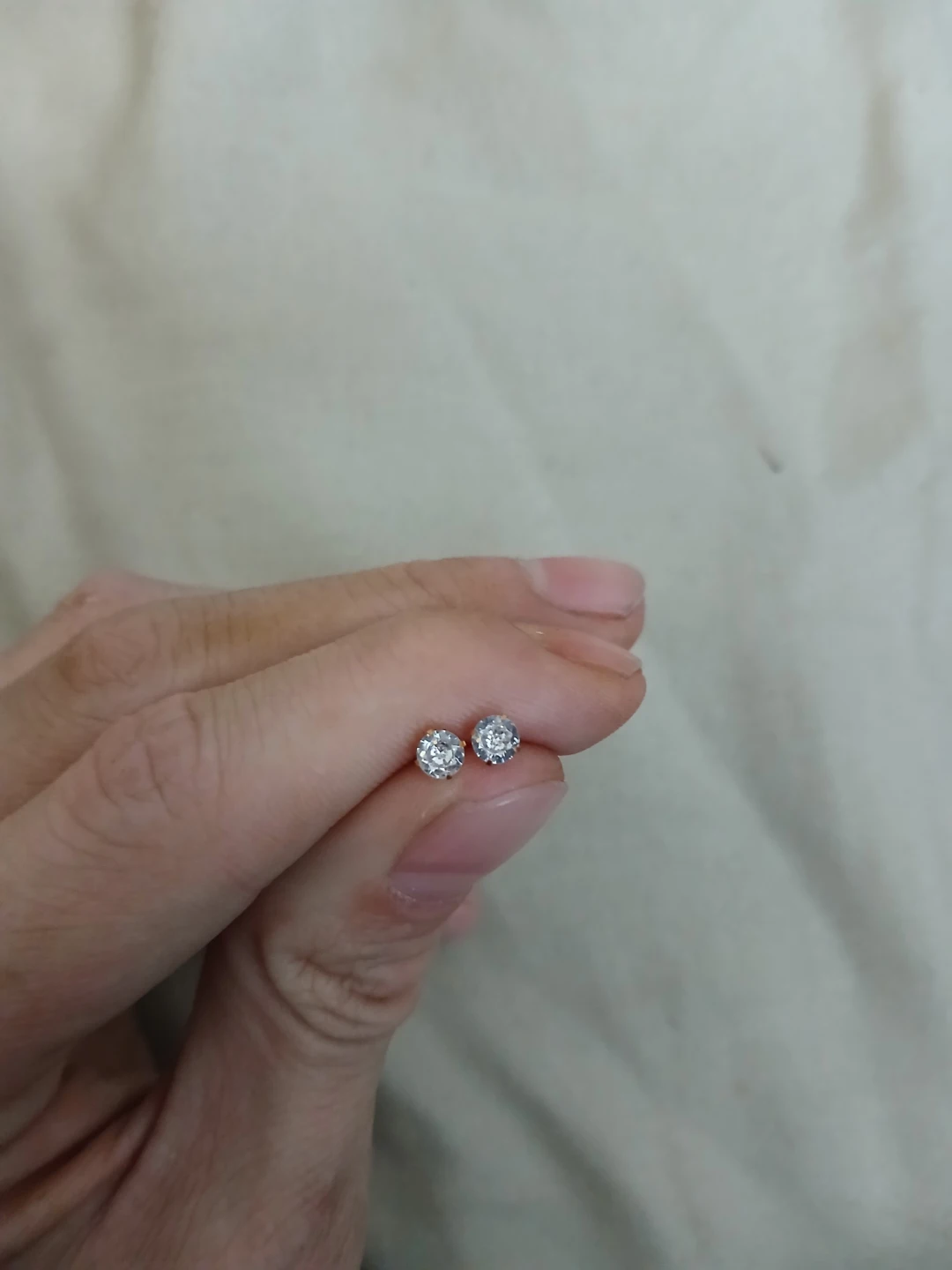 18K Gold Plated 316 Stainless Steel Cubic Zirconia Stud Earrings