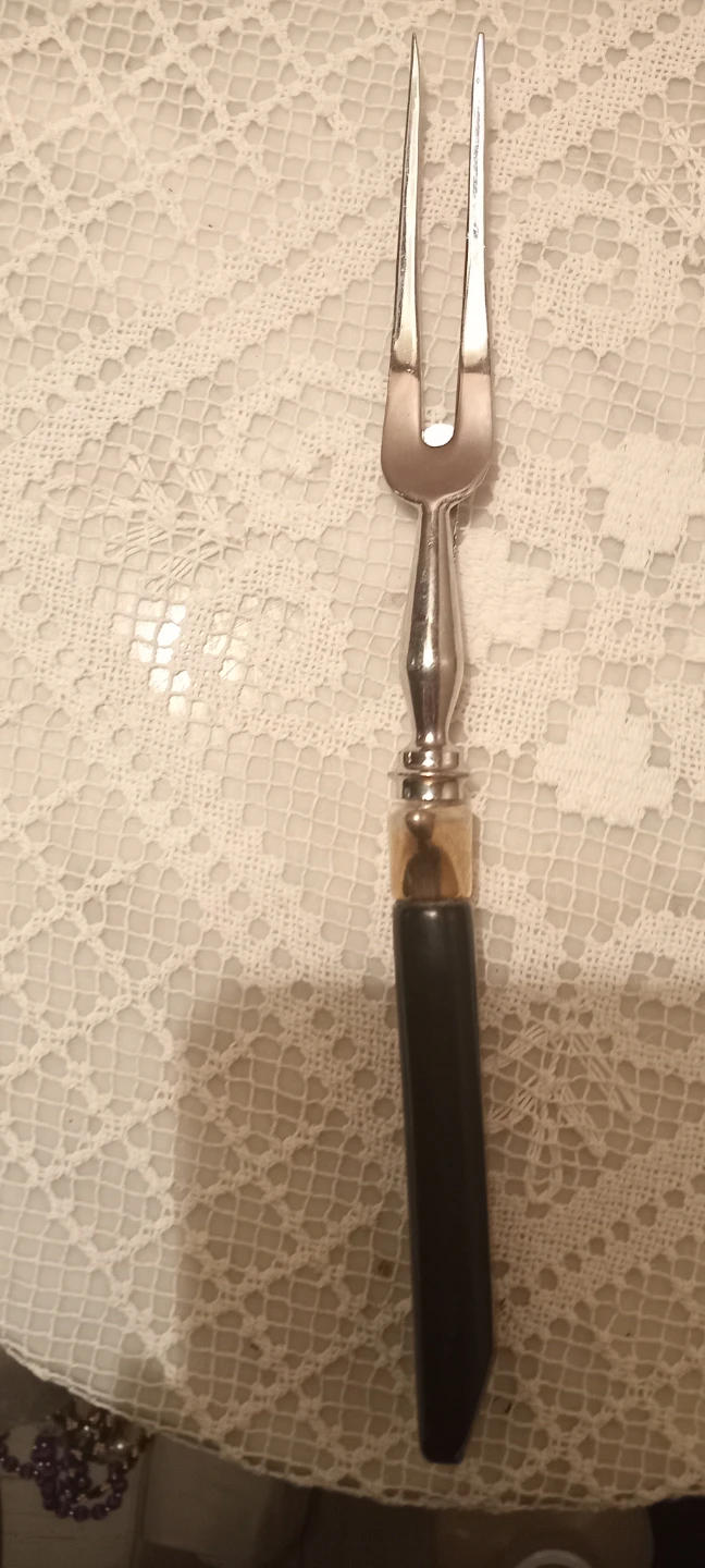 Vintage Carving Fork with Black Handle