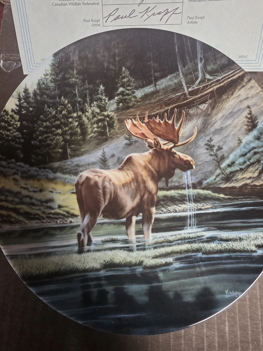 Paul Krapf "The Moose" Limited Edition Collector Plate