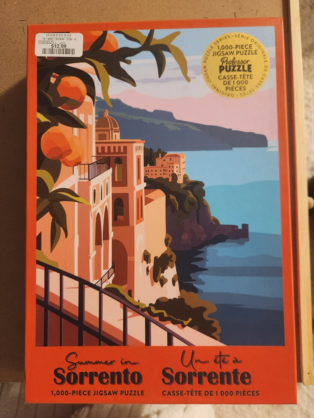 Professor Puzzle Summer in Sorrento 1000-Piece Jigsaw Puzzle