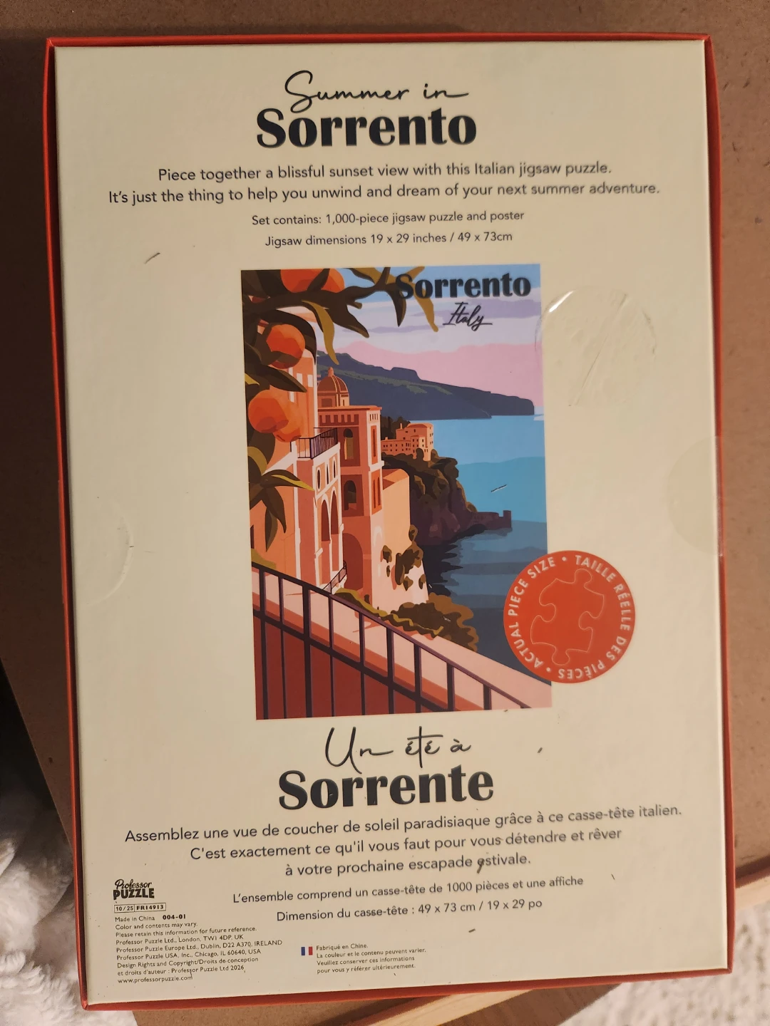 Professor Puzzle Summer in Sorrento 1000-Piece Jigsaw Puzzle - photo 2