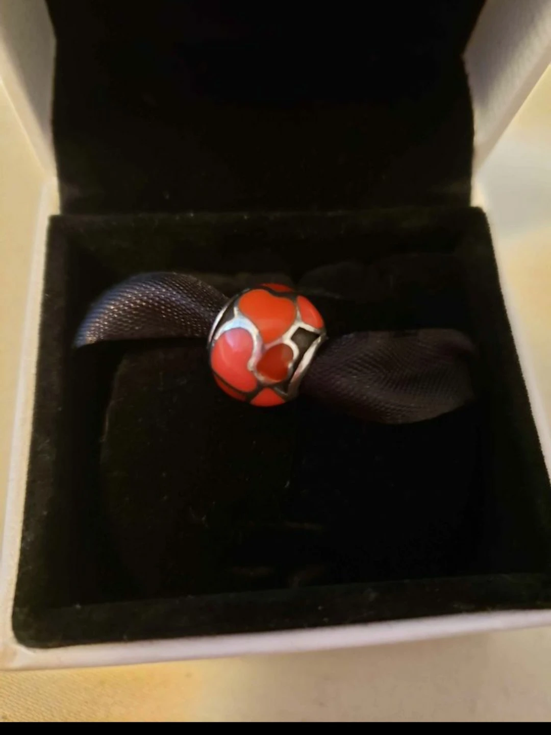 Pandora Red Enamel Heart Charm
