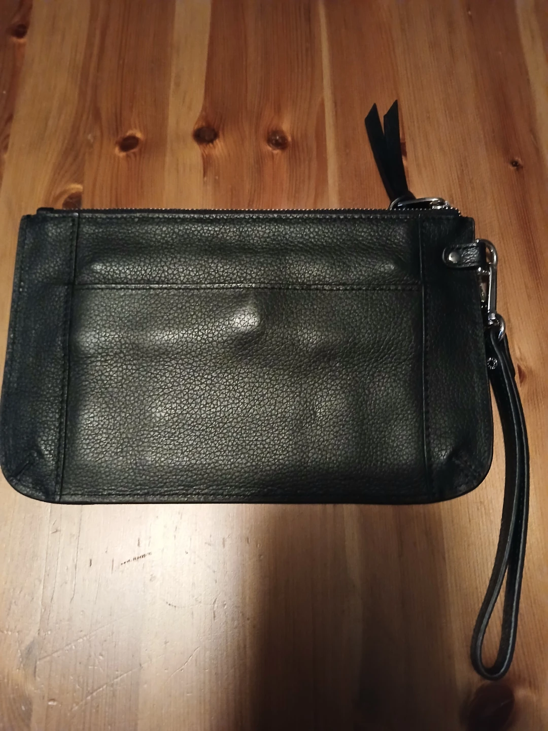Black Leather Wristlet Clutch - photo 5
