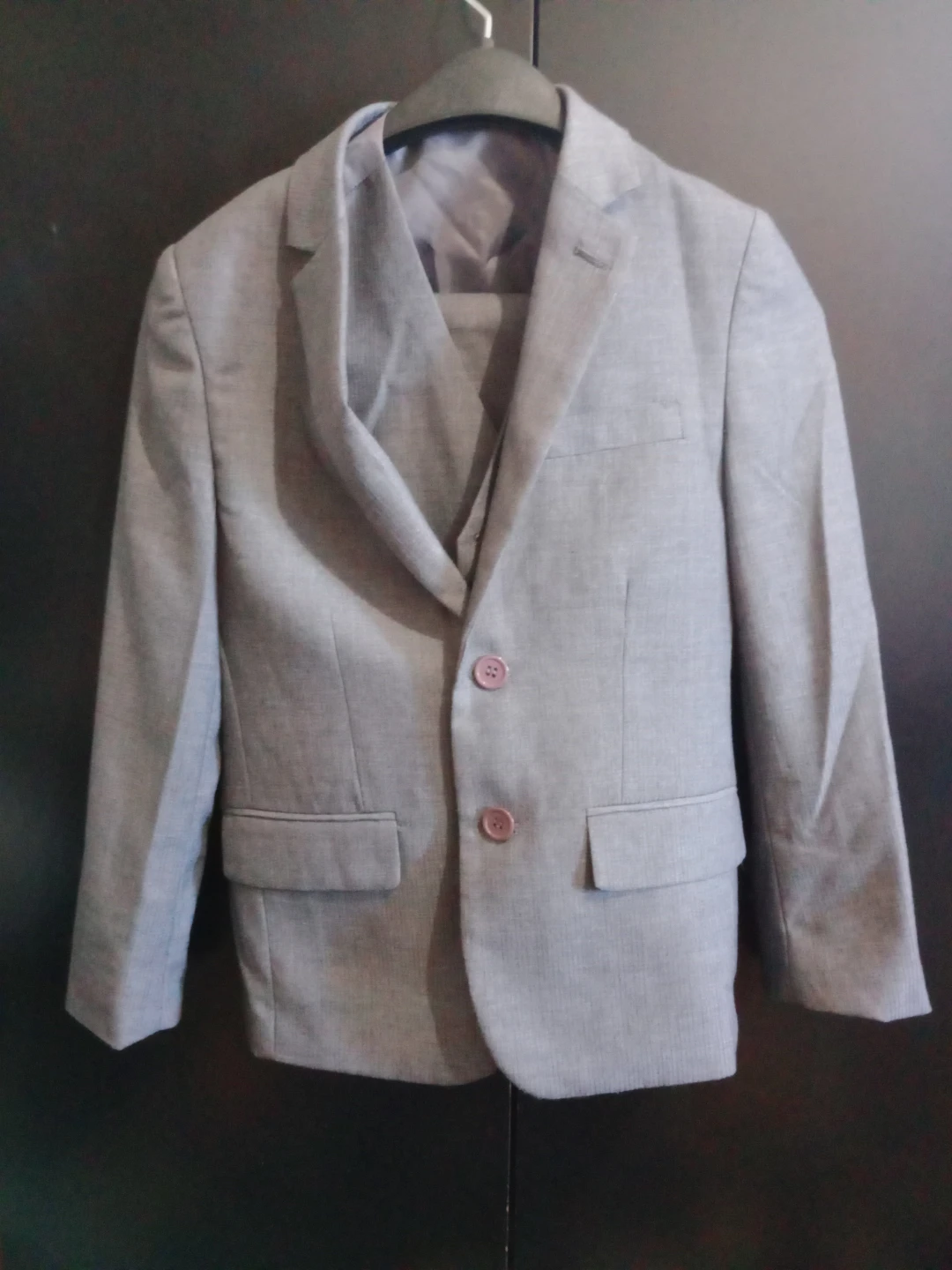 BOCACCIO UOMO Grey Suit - Jacket, Vest, and Pants 🏆