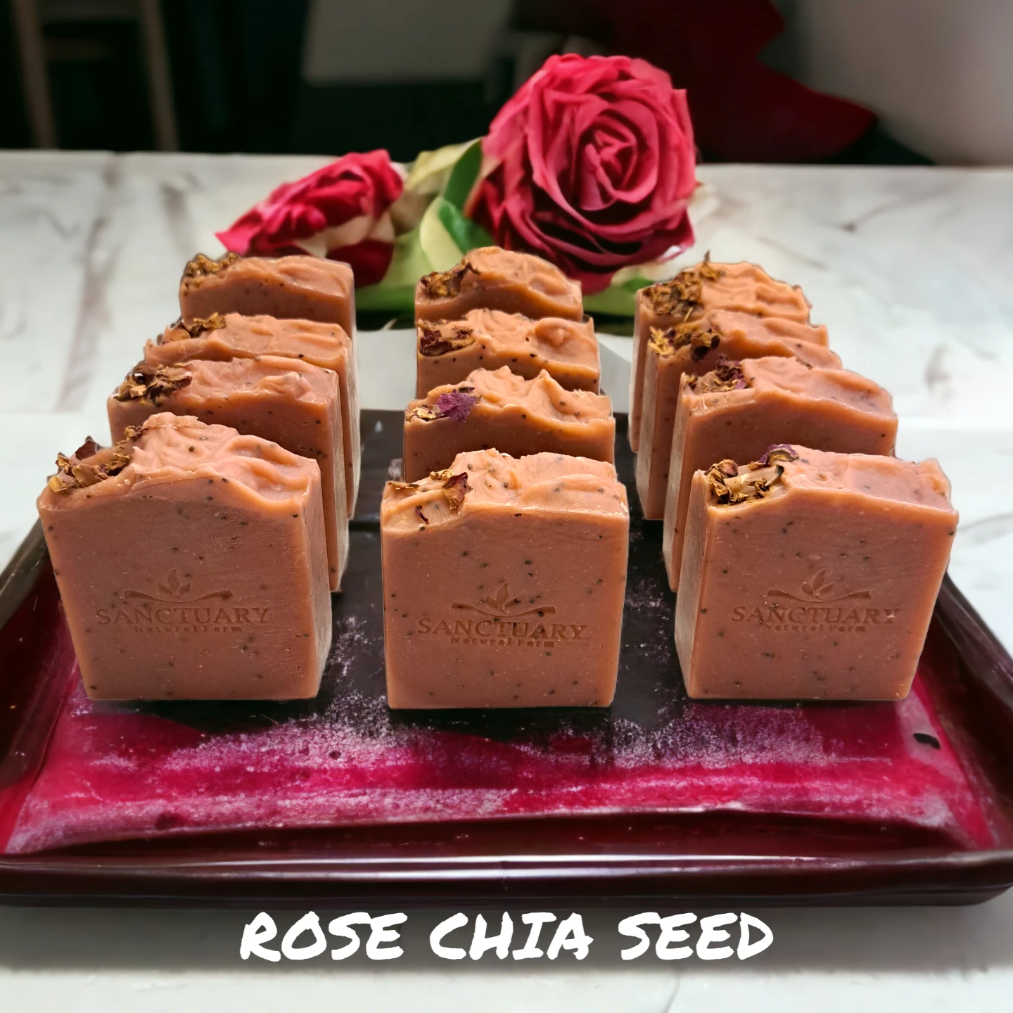 Sanctuary Natural Farm Rose Chia Seed Soap Bars🏆