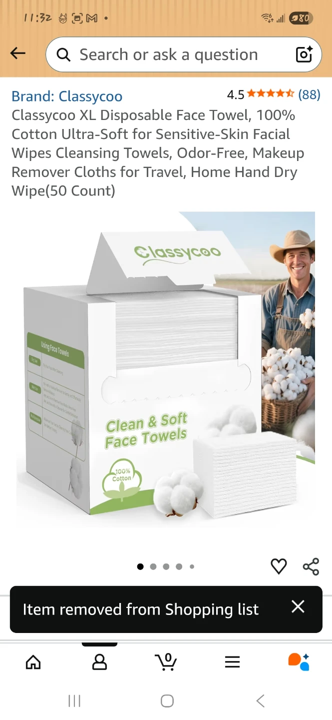 XL Disposable Face Towels (50 Count)